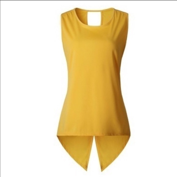 Yellow Open Back Tank - Picture 3 of 5